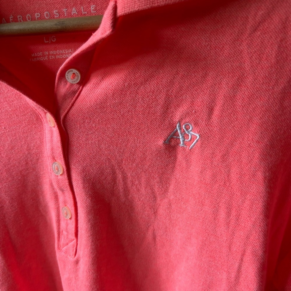 Aeropostale Coral Polo Shirt - Picture 2 of 10